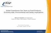 Global Greenhouse Gas Taxes on Food Products: Economy-wide ... · countries, using OECD (OECD, 2017) and EU data (Boulanger et al., 2016). • Limitations of the current APT approach: