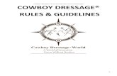 COWBOY DRESSAGE® RULES & GUIDELINES Revised 07/07/2018 … … · COWBOY DRESSAGE® RULES & GUIDELINES Revised 07/07/2018 4 STATUS AND AGE DEFINITIONS 1. Open: Rider that is 18 years