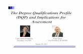 The Degree Qualifications Profile (DQP) and Implications ......As the presentation makes clear, the DQP is not a catalyst for standardized testing. Rather, the DQP calls for a high