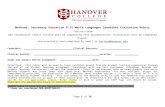Hanover College Education Department WORLD LANGU… · Web viewMethods: Secondary Education P-12 World Languages Candidate Evaluation Rubric Revised 5/2020) EDU Coordinator Cheryl
