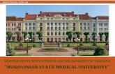 HIGHER STATE EDUCATIONAL ESTABLISHMENT OF UKRAINE ... · With six faculties, four colleges, a number of hospitals and research centers, a scientific training institute of postgraduate