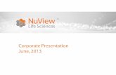 NuView Corporate Presentation - nuviewinfo.comnuviewinfo.com/wp-content/uploads/2013/06/NuView-Corporate... · monitoring and exercise physiology equipment and was subsequently sold