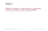 Black-white wage gaps expand with rising wage inequality ... black-white wage gap for men since the
