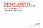 21.09.17 SYMPOSIUM RESEARCH PROGRAMME 2016-17€¦ · museums’ archives, collections and programme. The principle criterion for awarding the grants was to allow new knowledge and