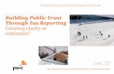 Building Public Trust Through Tax Reporting Creating ... · At the corporate level, an asset manager 1 operating in Norway recently published a paper on ‘tax and transparency’