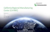 California Regional Manufacturing Center (CA RMC) Li.pdf · Center (CA RMC) Xiaochun Li CTO April 28, 2017 Accelerating Your Smart Manufacturing Transformation . Overview ... Test