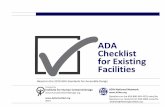 ADA Checklist for Existing Facilities - Colorado · establishments renting fewer than six rooms) 2) Establishments serving food or drink (e.g. , restaurants and bars) 3) Places of