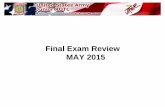 Final Exam Review MAY 2015 - Houston Independent School ...€¦ · Final Exam Review MAY 2015. Overview Mission Of JROTC Cadet Creed ... Communicating the way you want the mission