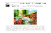 Service of Worship - Duke Chapel Bulletin_0.pdfmoderated by Chapel Dean Luke Powery on Thursday, Feb. 25, at 12:30 p.m. in 0012 Westbrook in Duke Divinity School. In the wake of the