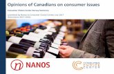 Opinions of Canadians on consumer issues...Banning ridesharing services such as Uber *Note: Charts may not add up to 100 due to rounding Source: Nanos Research, RDD dual frame hybrid