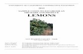 SAMPLE COSTS TO ESTABLISH AN ORCHARD AND PRODUCE … · Sample costs to establish a lemon orchard and produce lemons under low volume irrigation in the southern San Joaquin Valley