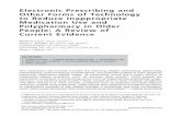 Electronic Prescribing and Other Forms of Technology to ... · Polypharmacy in older patients has been related to demographic factors, health status, and access to health care,23