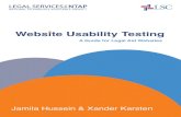 Website Usability Testing - Legal Services National ... Usability Testing Guide .pdfWhy Conduct Usability Testing W hile website usability testing is conducted for many reasons, primarily,