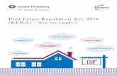Real Estate Regulation Act, 2016 (RERA) - Are we ready? · rates allowing prospective homebuyers to avail cheaper home loans. Developers are now expecting more Foreign Direct Investment