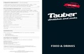 FOOD & DRINKS - Tauber Brötchen Manufaktur · FOOD & DRINKS English 01/20 (SCN) All prices in Euro including taxes, misprints and changes to prices or products excepted. Our staff