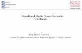 Broadband Radio Access Networks ChallengesMore challenges •Even within a radio access network, supporting network edge-to-terminal QoS and Security are challenging. •QoS and security