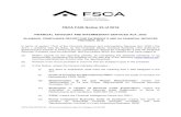 FSCA FAIS Notice 33 of 2018 Entities/Regulated...FSCA FAIS NOTICE 33 – Bi-annual compliance report for Category II & IIA FSP Column Question 1 2 3 4 Yes No Not applicable Annexure