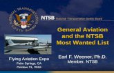 NTSB Most Wanted List · 10/21/2016  · 4 NTSB’s Multi-Modal Mandate • Maintain congressionally mandated independence • Conduct objective accident investigations and safety