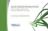 AUX-0025, AUX-0040 and AUX-0100 · AUX-0025 / 0040 / 0100 Measurement Filters: Introduction 1 Introduction Audio analyzers are generally designed to have broad mea-surement bandwidths,
