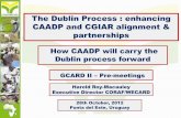 The Dublin Process : enhancing CAADP and CGIAR alignment ... · & prioritization •Deepen understanding of African research consortia of CGIAR reform process •Develop guidelines