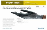 LD Exceptional grip performance and 3/4 dip protection in ... · Gloves with ANSELL GRIP™ Light Duty LD Cut Protection The HyFlex 11-537® epitomizes the convergence of protection