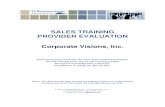SALES TRAINING PROVIDER EVALUATION Corporate Visions, …win.corporatevisions.com/rs/corpv/images/CVIProfile_ESResearch.pdfSales Training Provider Evaluation: Corporate Visions Page