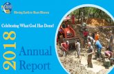 Celebrating What God Has Done! 2018 Annual...Celebrating What God Has Done! 2018 Moving Earth to Share Heaven A Note From Executive Director, Tim Johnston “He has done great things,