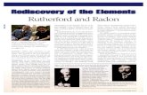 Rediscovery of the Elements Rutherford and Radon/67531/metadc...Ernest Rutherford, the son of a flax farmer in New Zealand, gained his undergraduate train-ing in his native country.