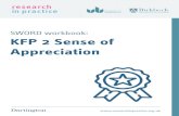 SWORD workbook: KFP 2 Sense of Appreciation · Appreciation resear ch in practic e. 2 SWORD workbook: KFP 2 Sense of Appreciation2 Introduction Promoting a culture in which all members