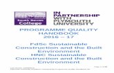 PROGRAMME QUALITY HANDBOOK FdSc Sustainable …€¦ · Learning (APL) and Accreditation of Prior Experiential Learning (APEL) are welcomed in accordance with South Devon College