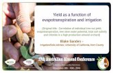 Yield as a function of evapotranspiration and irrigation · 2019-05-30 · evapotranspiration and irrigation (Original title: Correlation of individual tree nut yield, evapotranspiration,
