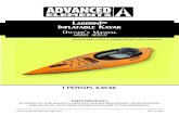 Lagoon1™ Inflatable Kayak · of the AdvancedFrame™ Inflatable kayaks, Lagoon™ Inflatable kayaks and StraitEdge™ Canoe and Kayaks. The AdvancedFrame™ Kayaks are a hy-brid