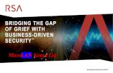 BRIDGING THE GAP OF GRIEF WITH BUSINESS-DRIVEN …...1 RSA Cybersecurity Poverty Index 2016 2 RSA Threat Detection Effectiveness Survey 2016 3 RSA Estimate based on multiple studies