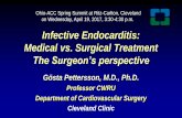 Infective Endocarditis: Medical vs. Surgical Treatment · Infective Endocarditis: Medical vs. Surgical Treatment The Surgeon’s perspective Ohio-ACC Spring Summit at Ritz-Carlton,