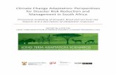 limate hange Adaptation: Perspectives for Disaster Risk ... · 4 the disaster risk reduction and management (DRRM) sector of South Africa including droughts, floods, 5 sediment and