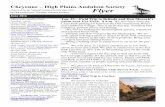 Cheyenne – High Plains Audubon Society Flyer · 10/16/2016  · Flyer Cheyenne – High Plains Audubon Society ... Lions Park parking lot between the Old Community House and Children's