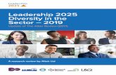 Leadership 2025 Diversity in the Sector – 2019 · Leadership 2025 is an intensive 9-month leadership development programme, in part-nership with Roffey Park, available exclusively