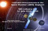Intended Procurements in the Space Weather (SWE) Segment SSA Industry Day 11 June 2013 ...emits.sso.esa.int/emits-doc/ESOC/SSA_IND_DAY_11_JUNE... · 2013-06-13 · P2-SWE-III: SSA/SWE
