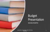Budget Presentation - BoardDocs, a Diligent Brand · 2020-03-20 · Budget Presentation 2020-2021 #TEAMPPSD 1 Superintendent's Proposed Budget - March 4, 2020 - Board Work & Study