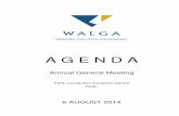 2014 AGM Agenda - WALGAwalga.asn.au/.../2014-AGM-Agenda-UPDATED.pdf · Annual General Meeting 2014 2 AGENDA Annual General Meeting of the Western Australian Local Government Association