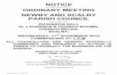 Newby & Scalby Parish Council€¦ · on Wednesday, 14th October 2015 at 7pm. PRESENT: Councillor R Towse (Chairman), Cllrs. S Foote, S Gething, Mrs R Holliday, R. Pickersgill, Mrs