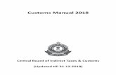 Customs Manual 2018 · provisional release 120 3. Guidelines for provisional release of seized imported goods pending adjudication under Section 110 of the Customs Act, 1962 122 Chapter