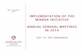 IMPLEMENTATION OF THE MINDER INITIATIVE ANNUAL Minder Implementation at the AGMs 2014 Page 4 ELEMENTS
