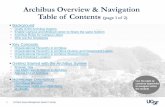 Archibus Overview & Navigation Table of Contents (page 1 of 2) · 2017-05-31 · Table of Contents (page 1 of 2) Background • Goals of the Archibus System • Enable Campus and