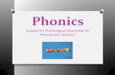 Phonics - CHADDESLEY CORBETT ENDOWED PRIMARY SCHOOL · Activities to Help Phoneme Deletion O Delete a sound – say pins, now take off the “s” = pin O Delete a syllable – say