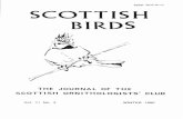 ISSN 0036-9144 SCOTTISH BIRDS · holidays organised by birdwatchers for birdwatchers trinidad & tobago ceylon nepal (tiger tops) florida vancouver & rockies arizona & new mexico tanzania