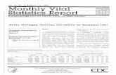 Monthly Vital Statistics Report; Vol. 40, No. 11 (3/12/92) · Monthly Vital Statistics Report. Vol. 40, No. 11. March 12, 1992 5 compared with a rate of 349.6 for the 12-month period