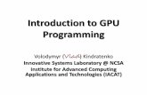 Introduction to GPU Programming · Shared memory •Resides on-chip, thus much faster (~100x) than any off-chip memory –16 KB per SM on pre-Fermi architecture –16 or 48 KB per
