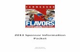 2013 TNFLAVORS Sponsor Information Packet · conjunction with the Randy Rayburn School of Culinary Arts, will host the 2 nd Annual Tennessee Flavors food and beverage tasting event