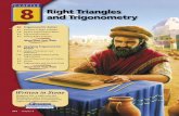 Right Triangles and Trigonometrymcc.bcpnet.net/AAIICIS/ch8/interactive_se_c08.pdf · 8-1 Similarity in Right Triangles Lab Explore Trigonometric Ratios 8-2 Trigonometric Ratios 8-3